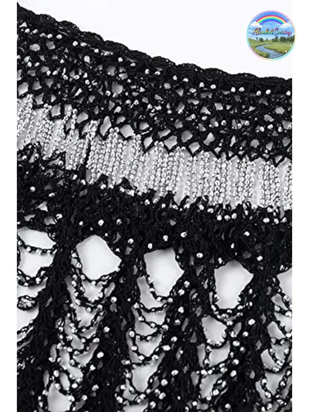 Beaded Evening Cape Shawl Wrap One Size Gatsby 1920s Cover Up